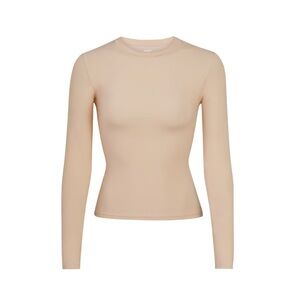SKIMS FITS EVERYBODY LONG SLEEVE T-SHIRT MICA SMALL